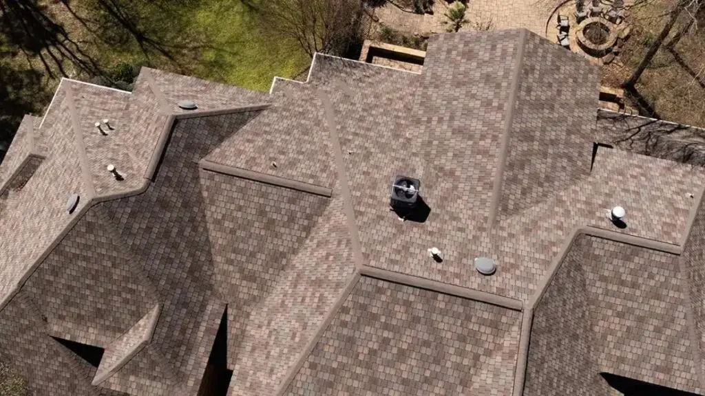 AC unit on top of a house.