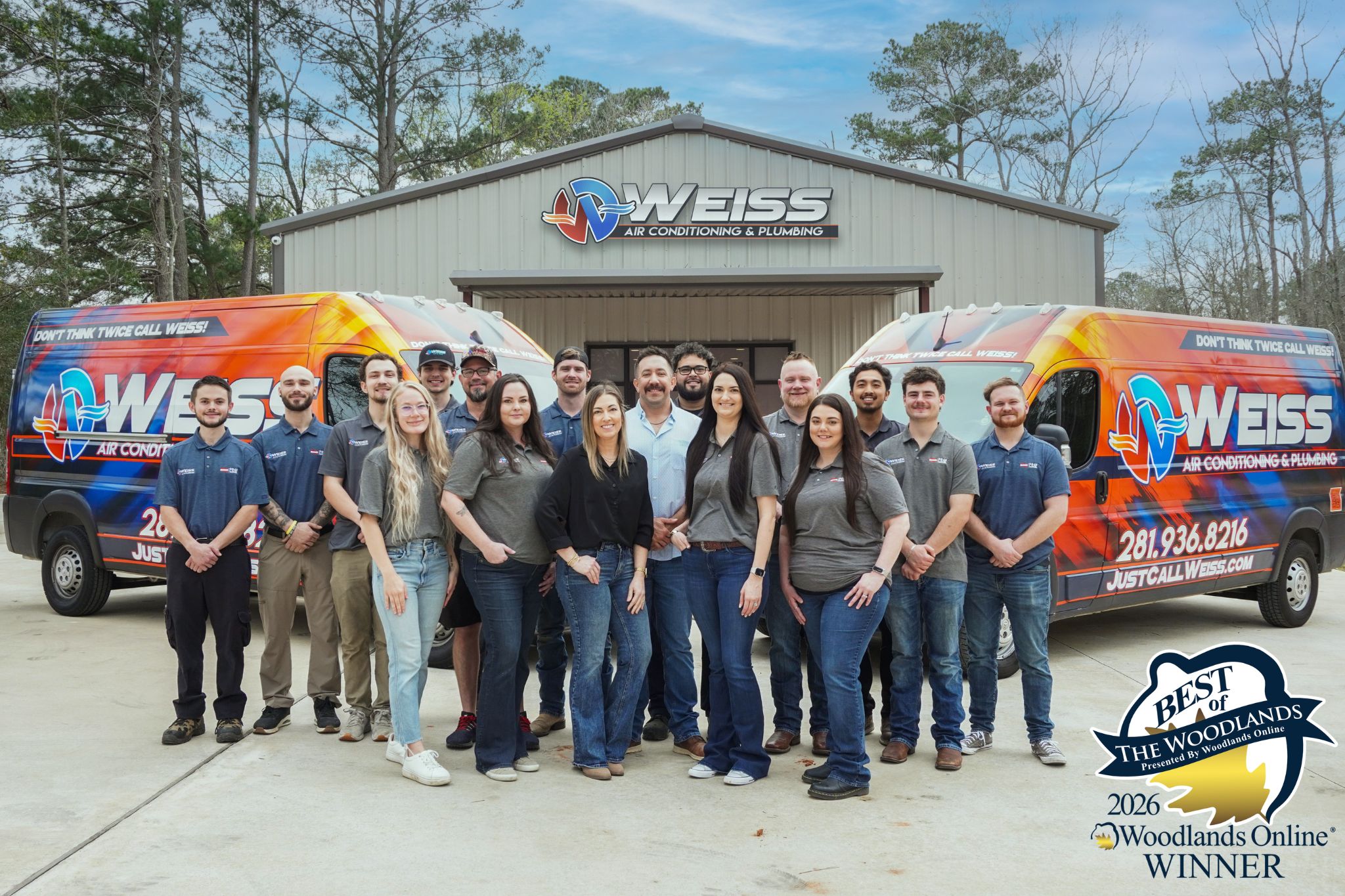 Weiss Air Conditioning & Plumbing winner of 2026 best of the woodlands